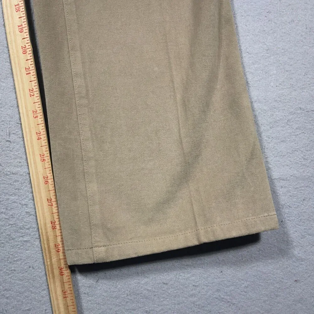 Ted Baker London Pants Men 33 Straight Tan Khaki Cotton Made In Italy Classic‎
